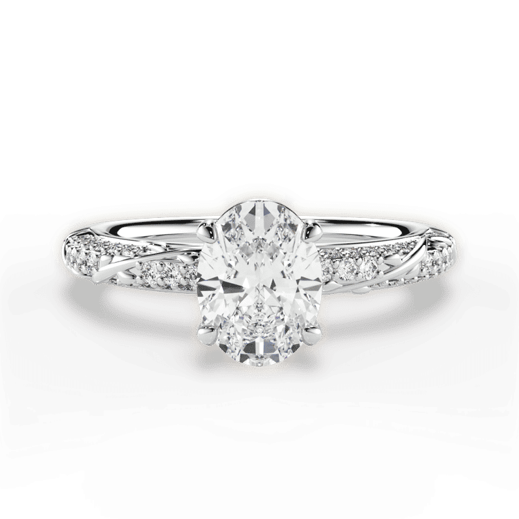 14kt White Gold/18kt White Gold/Platinum/oval/top sku 1OZ4739