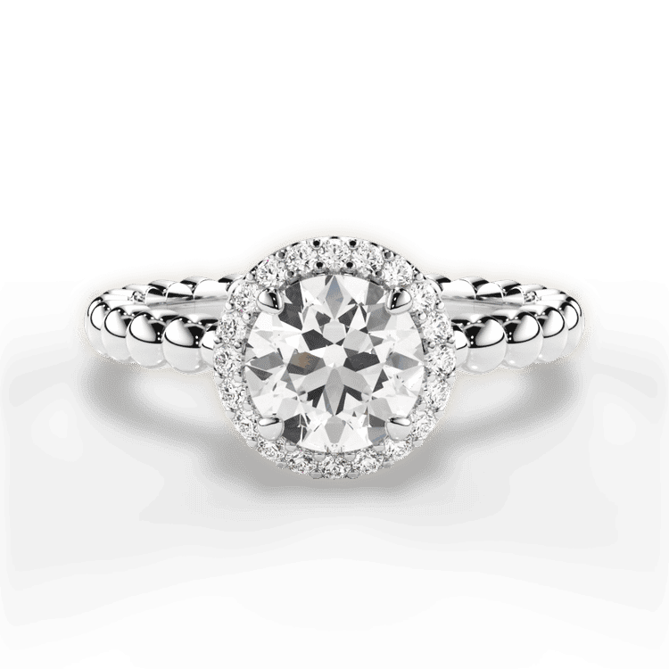 14kt White Gold/18kt White Gold/Platinum/round/top sku 1RZ4748