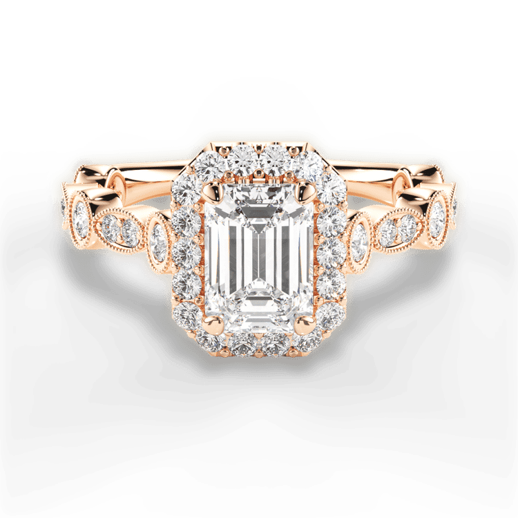 14kt Rose Gold/18kt Rose Gold/emerald/top sku 1ECZ4742