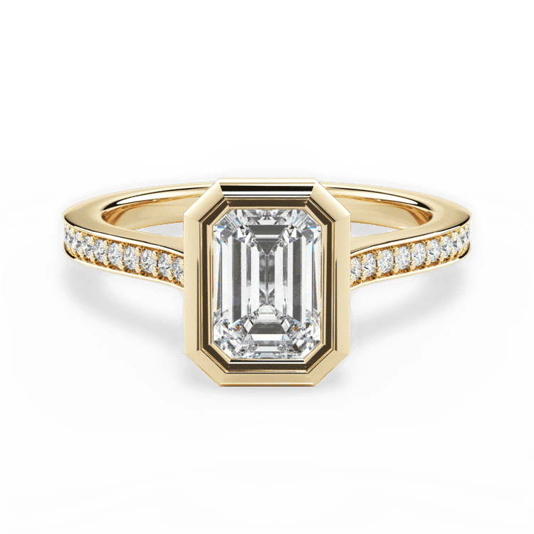 14kt Yellow Gold/18kt Yellow Gold/emerald/top sku 1ECZ4725