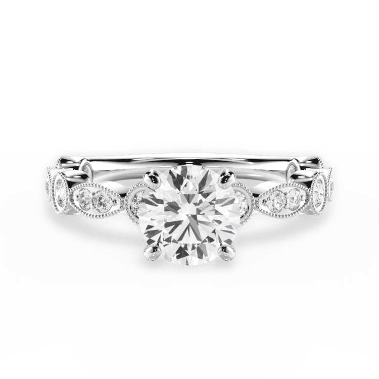 14kt White Gold/18kt White Gold/Platinum/round/top sku 1RZ4718