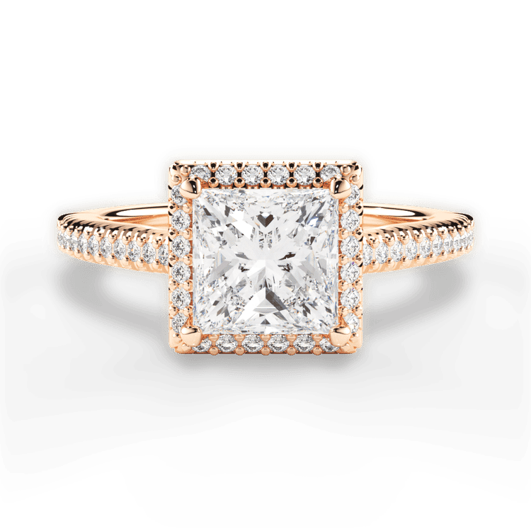 14kt Rose Gold/18kt Rose Gold/princess/top sku 1PCZ3702