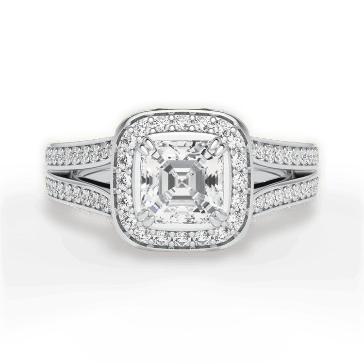 14kt White Gold/18kt White Gold/Platinum/asscher/top sku 1ASZ3152