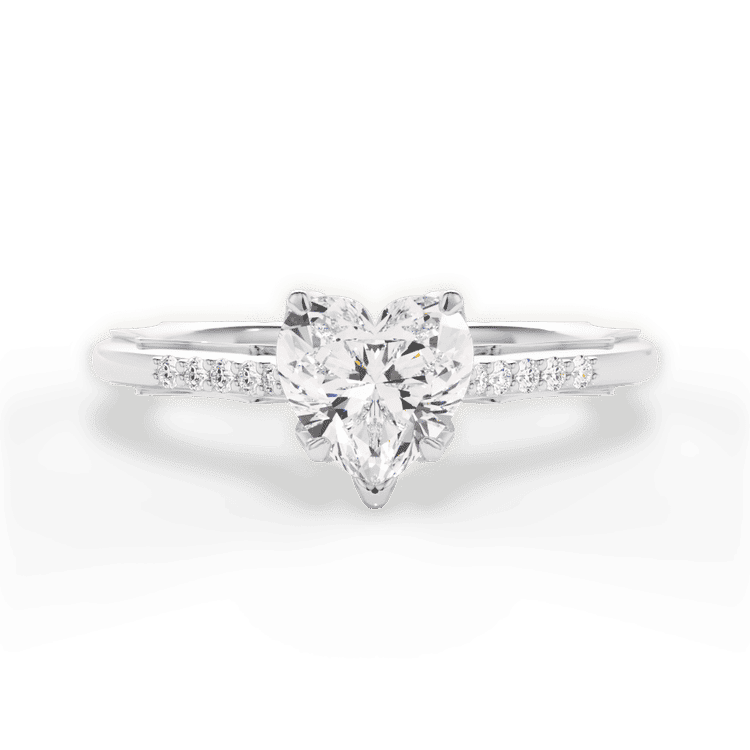 14kt White Gold/18kt White Gold/Platinum/heart/top sku 1HZ2841