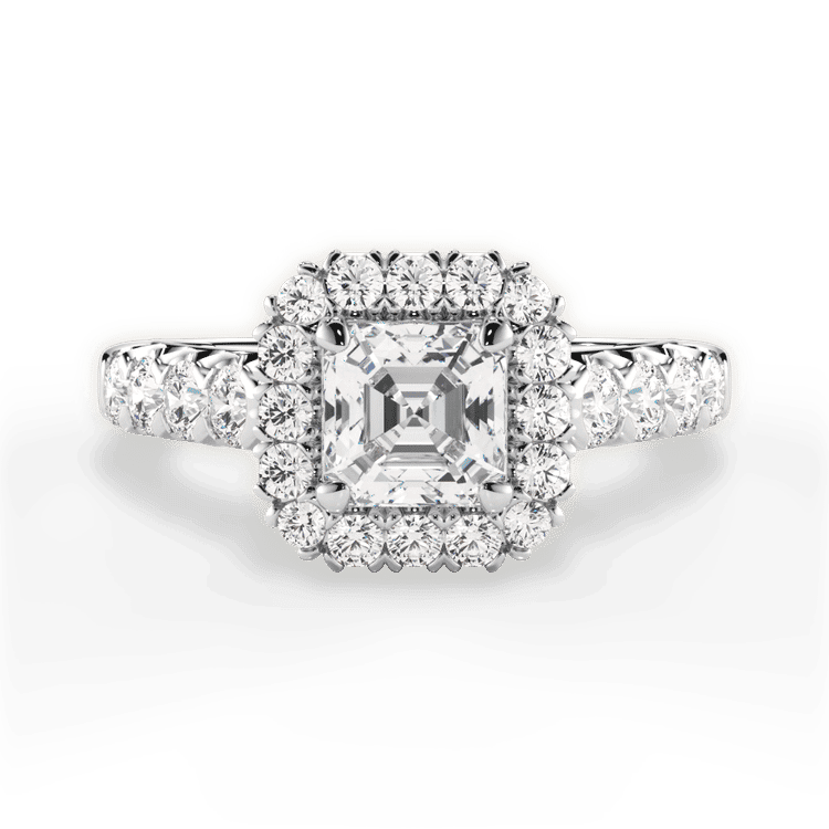 14kt White Gold/18kt White Gold/Platinum/asscher/top sku 1ASZ2816