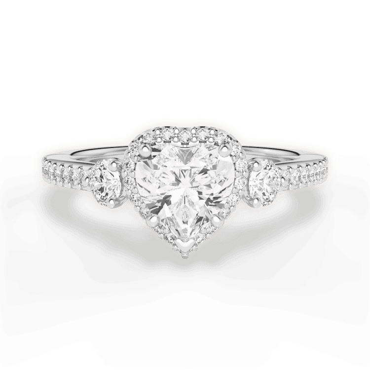 14kt White Gold/18kt White Gold/Platinum/heart/top sku 1HZ3701