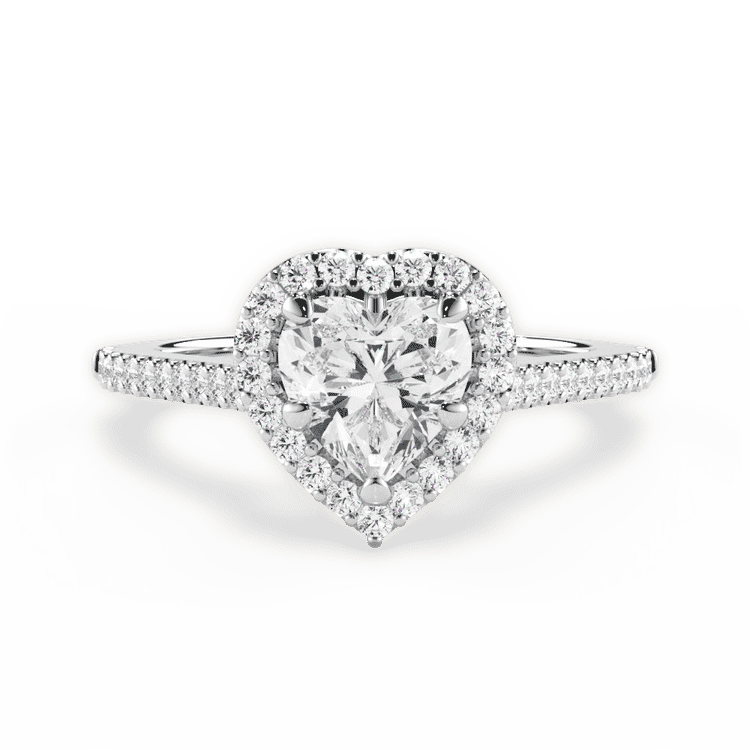 14kt White Gold/18kt White Gold/Platinum/heart/top sku 1HZ4746