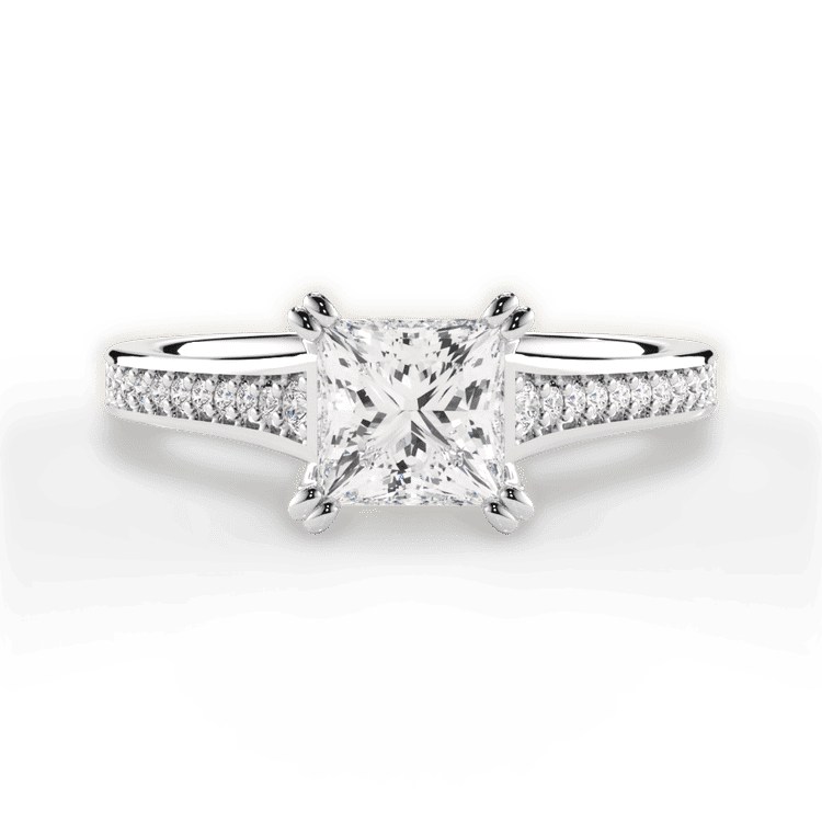 14kt White Gold/18kt White Gold/Platinum/princess/top sku 1PCZ2493
