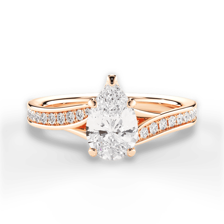 14kt Rose Gold/18kt Rose Gold/pear/top sku 1PZ2490
