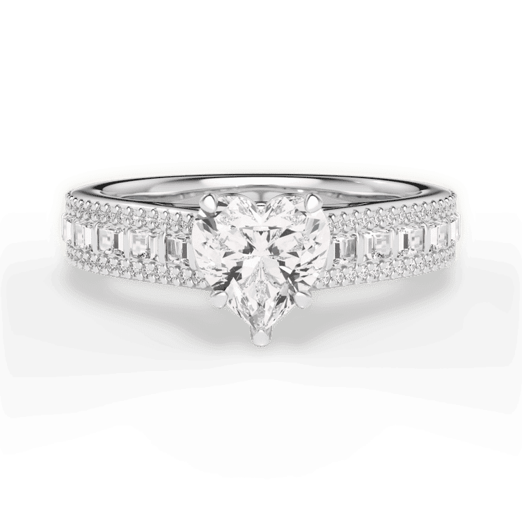 14kt White Gold/18kt White Gold/Platinum/heart/top sku 1HZ1524