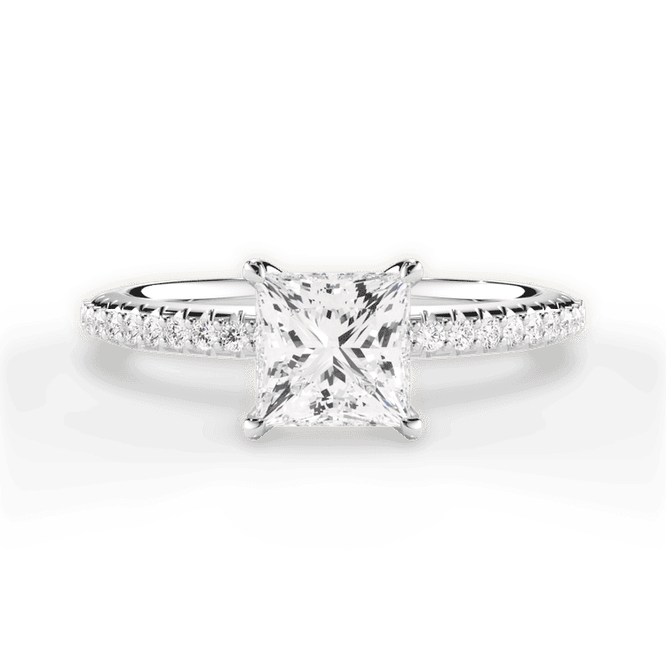 14kt White Gold/18kt White Gold/Platinum/princess/top sku 1PCZ4777