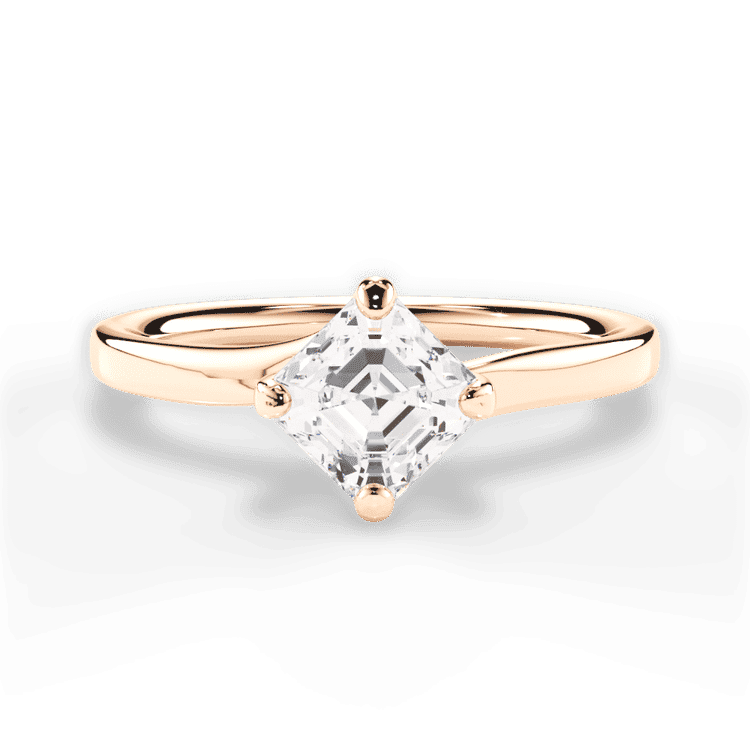 14kt Rose Gold/18kt Rose Gold/asscher/top sku 1ASZ4765