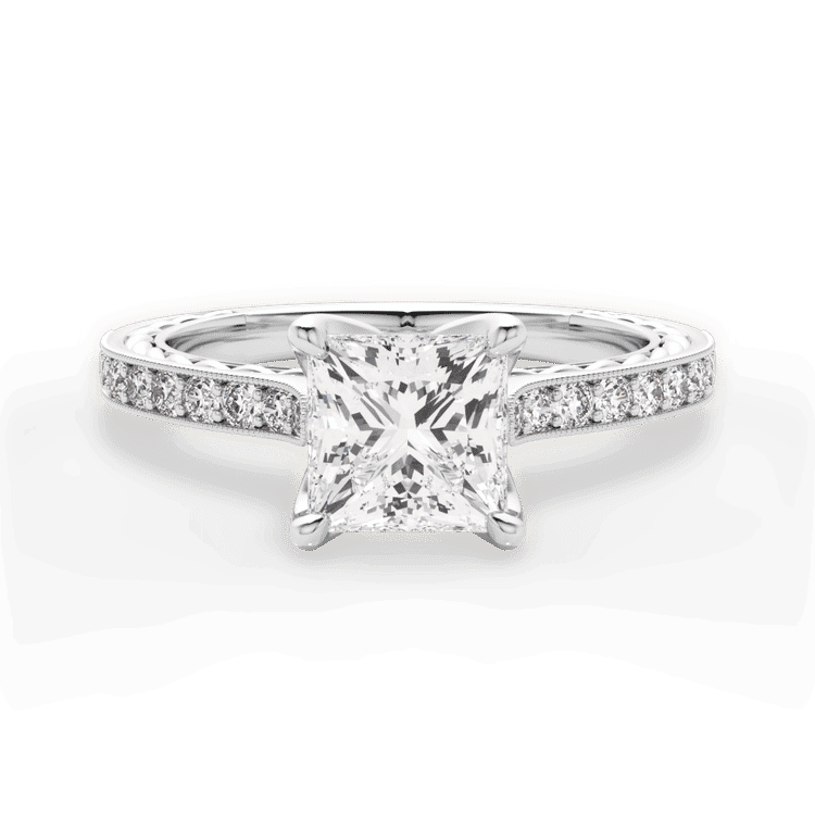 14kt White Gold/18kt White Gold/Platinum/princess/top sku 1PCZ2861