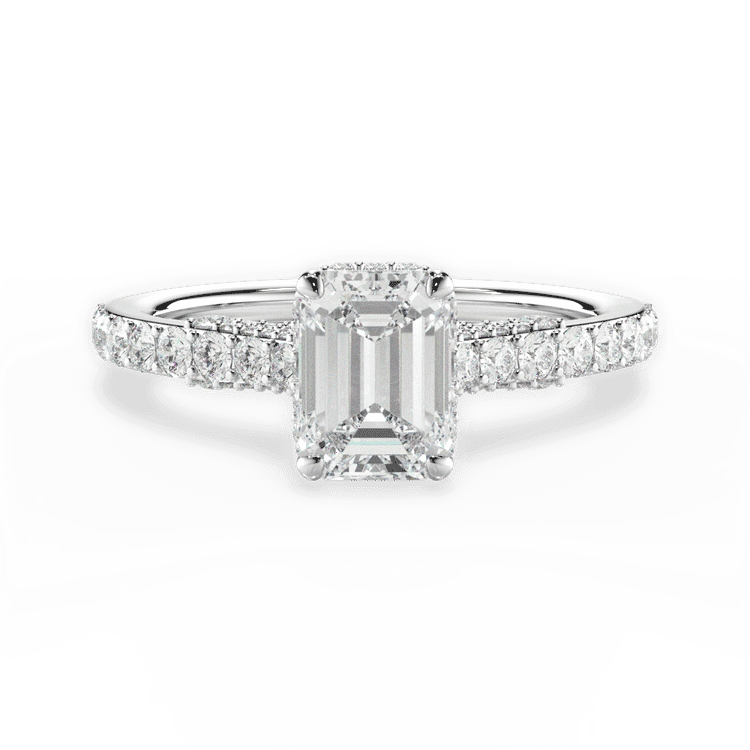 14kt White Gold/18kt White Gold/Platinum/emerald/top sku 1ECZ1320