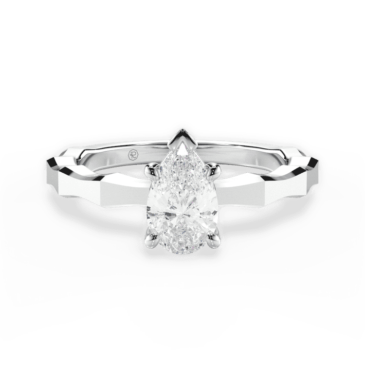 14kt White Gold/18kt White Gold/Platinum/pear/top sku 1PZ1360