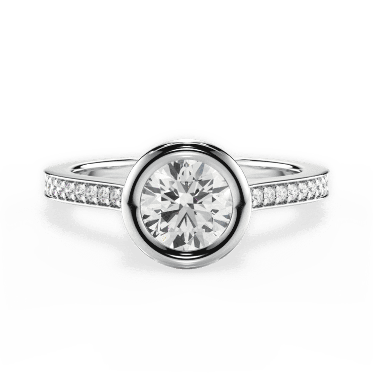 14kt White Gold/18kt White Gold/Platinum/round/top sku 1RZ4725