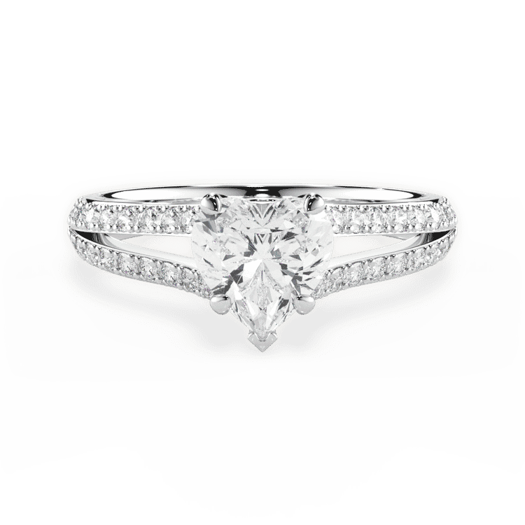 14kt White Gold/18kt White Gold/Platinum/heart/top sku 1HZ2488