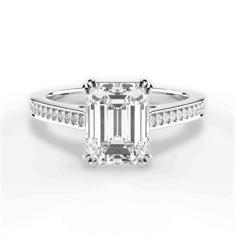 14kt White Gold/18kt White Gold/Platinum/emerald/top sku 1ECZ4752