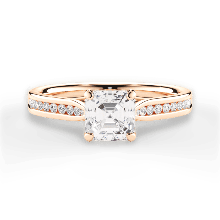 14kt Rose Gold/18kt Rose Gold/asscher/top sku 1ASZ2487