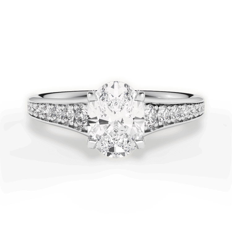 14kt White Gold/18kt White Gold/Platinum/oval/top sku 1OZ2378