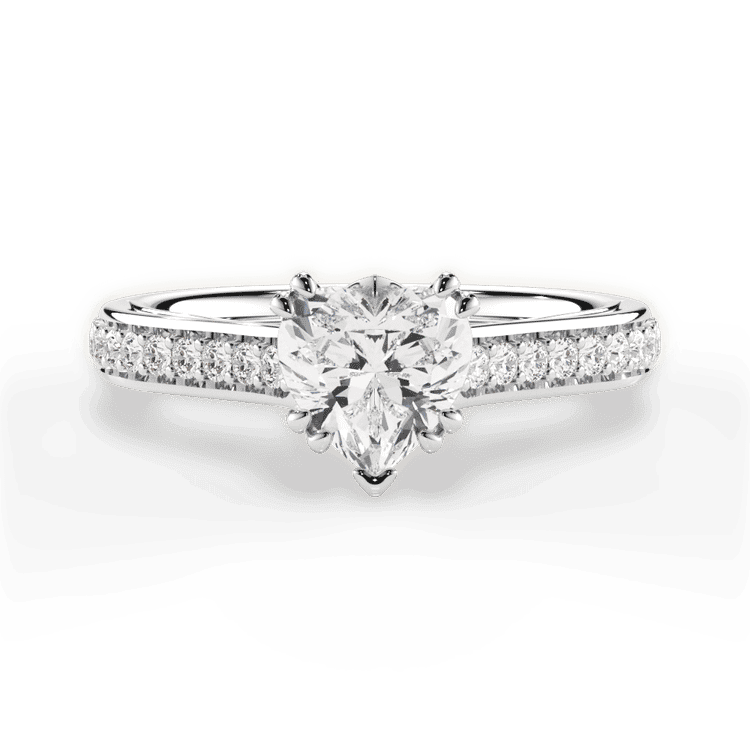 14kt White Gold/18kt White Gold/Platinum/heart/top sku 1HZ2718