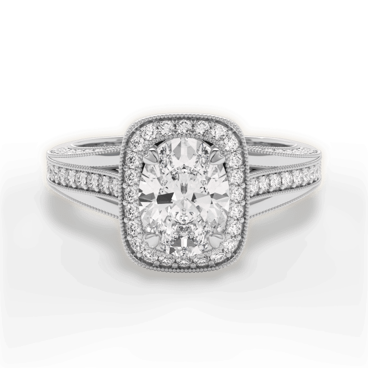 14kt White Gold/18kt White Gold/Platinum/oval/top sku 1OZ3154