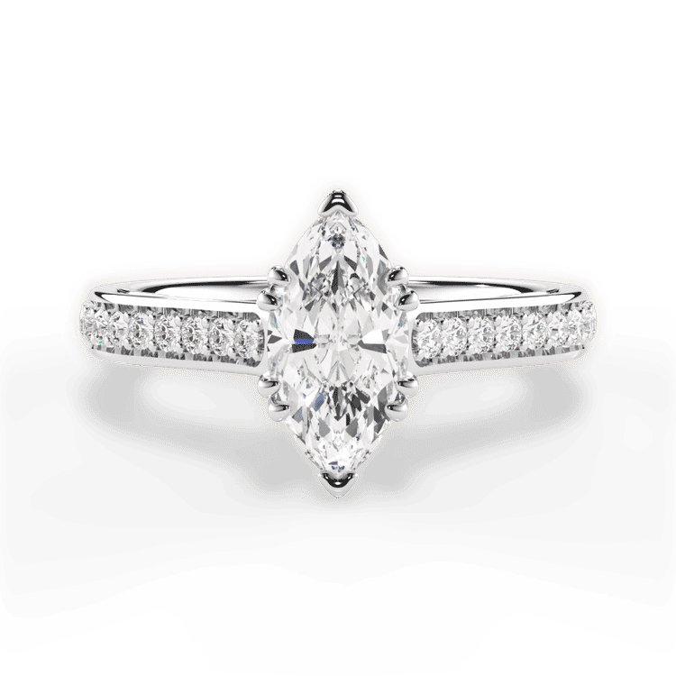 14kt White Gold/18kt White Gold/Platinum/marquise/top sku 1MZ2718