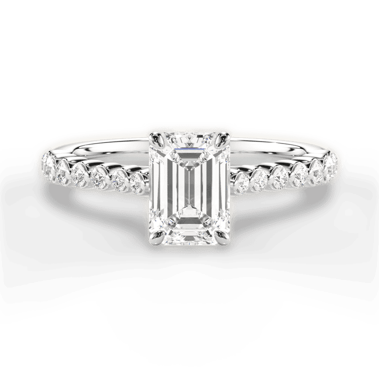 14kt White Gold/18kt White Gold/Platinum/emerald/top sku 1ECZ1511