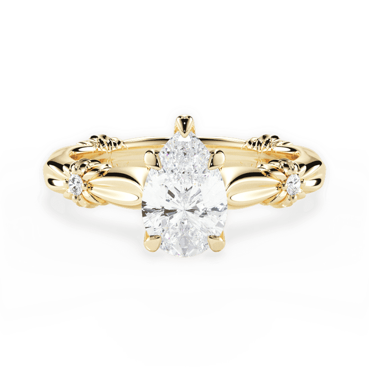 14kt Yellow Gold/18kt Yellow Gold/pear/top sku 1PZ4754