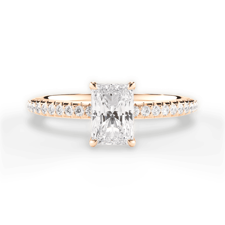 14kt Rose Gold/18kt Rose Gold/radiant/top sku 1PCZ4777