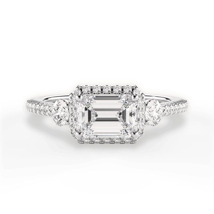 14kt White Gold/18kt White Gold/Platinum/emerald/top sku 1ECZ3787