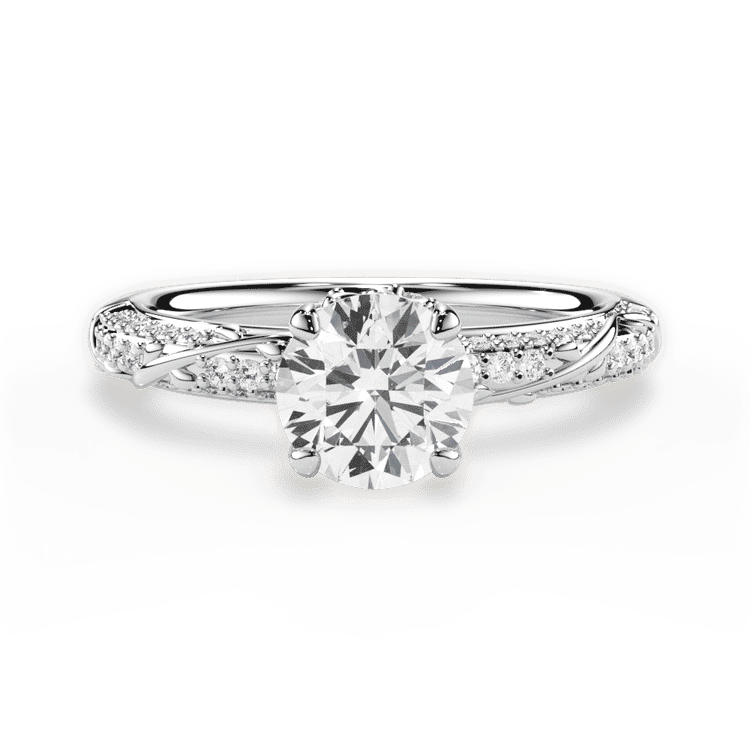 14kt White Gold/18kt White Gold/Platinum/round/top sku 1RZ4716