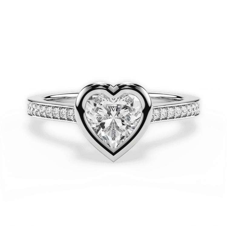 14kt White Gold/18kt White Gold/Platinum/heart/top sku 1HZ4725