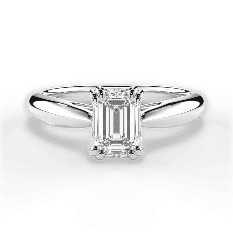 14kt White Gold/18kt White Gold/Platinum/emerald/top sku 1ECZ7242
