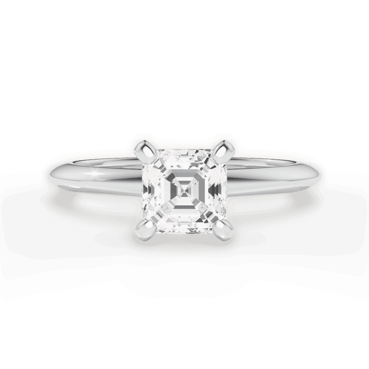 14kt White Gold/18kt White Gold/Platinum/asscher/top sku 1ASZ7286