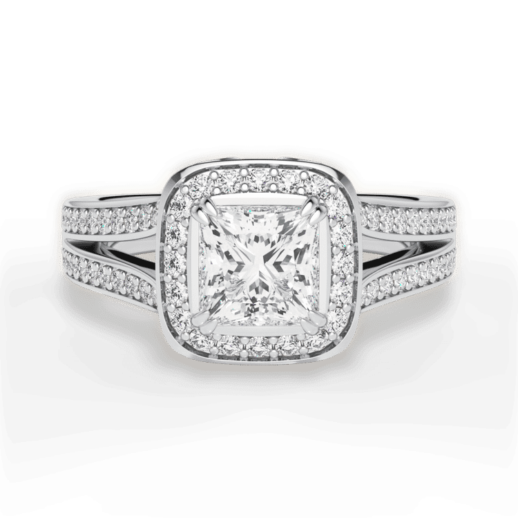 14kt White Gold/18kt White Gold/Platinum/princess/top sku 1PCZ3152