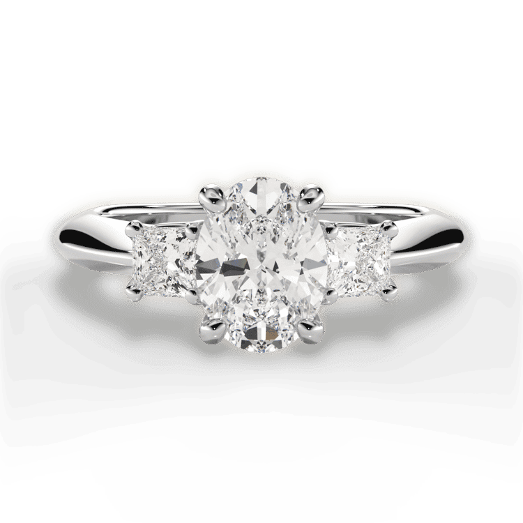 14kt White Gold/18kt White Gold/Platinum/oval/top sku 1OZ1237P