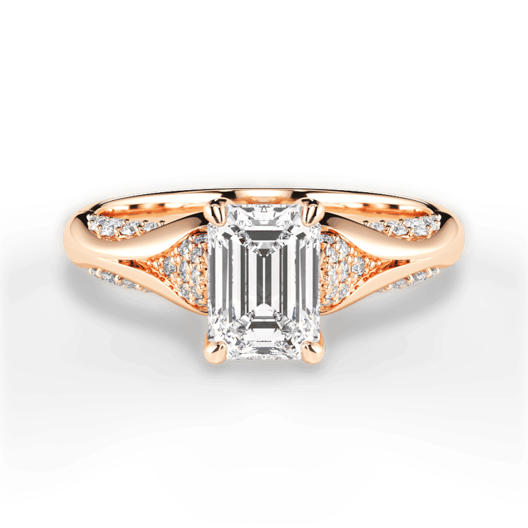 14kt Rose Gold/18kt Rose Gold/emerald/top sku 1ECZ1180