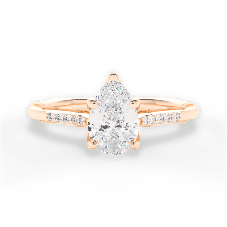 14kt Rose Gold/18kt Rose Gold/pear/top sku 1PZ2841