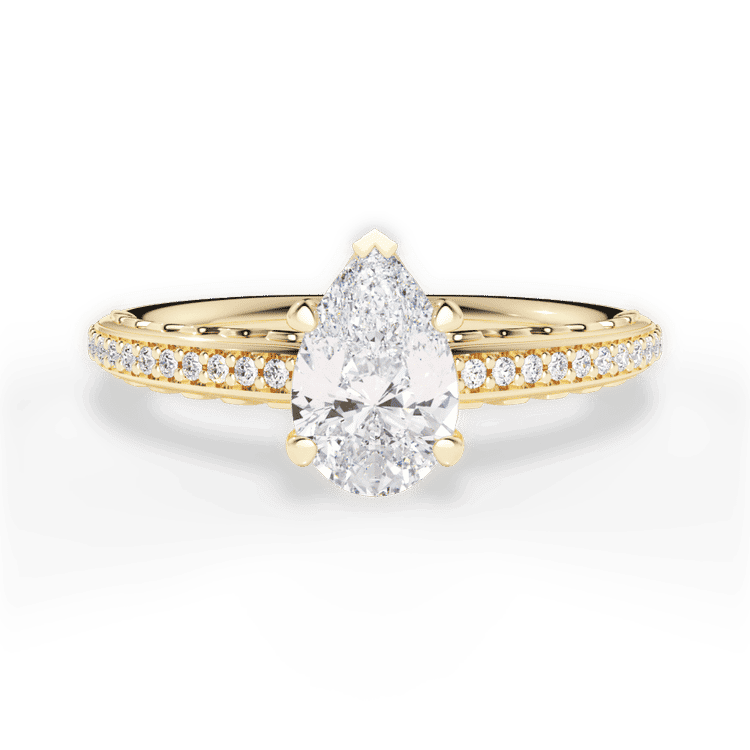 14kt Yellow Gold/18kt Yellow Gold/pear/top sku 1PZ2851