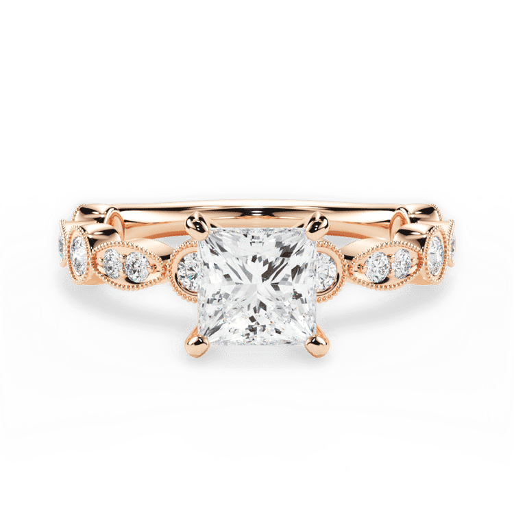 14kt Rose Gold/18kt Rose Gold/princess/top sku 1PCZ4718