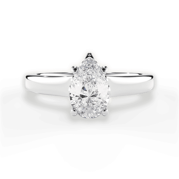 14kt White Gold/18kt White Gold/Platinum/pear/top sku 1PZ2465