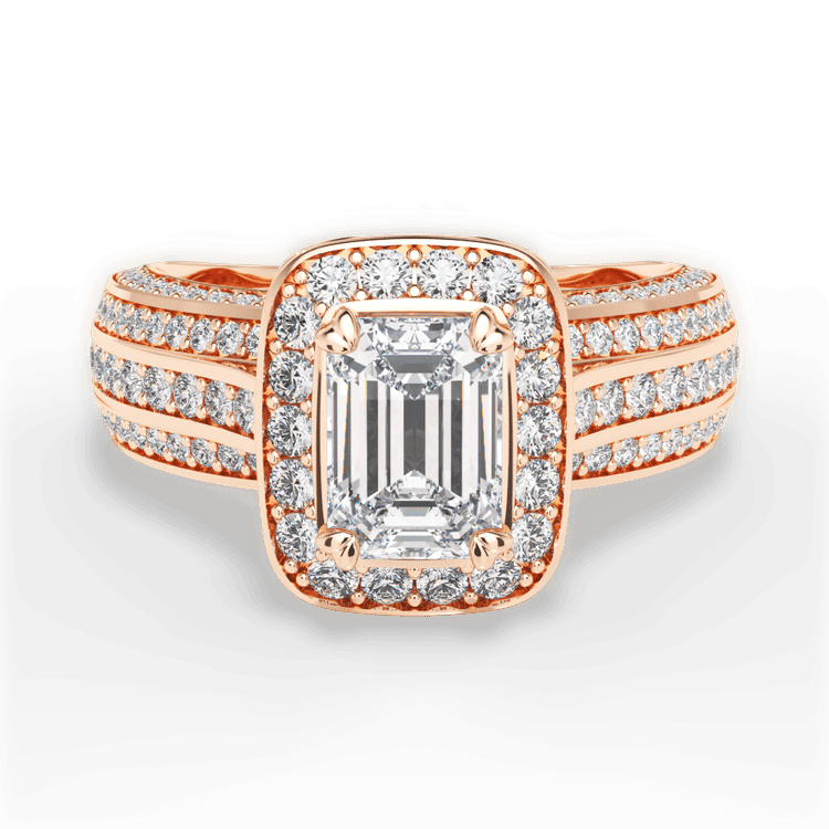 14kt Rose Gold/18kt Rose Gold/emerald/top sku 1ECZ3156