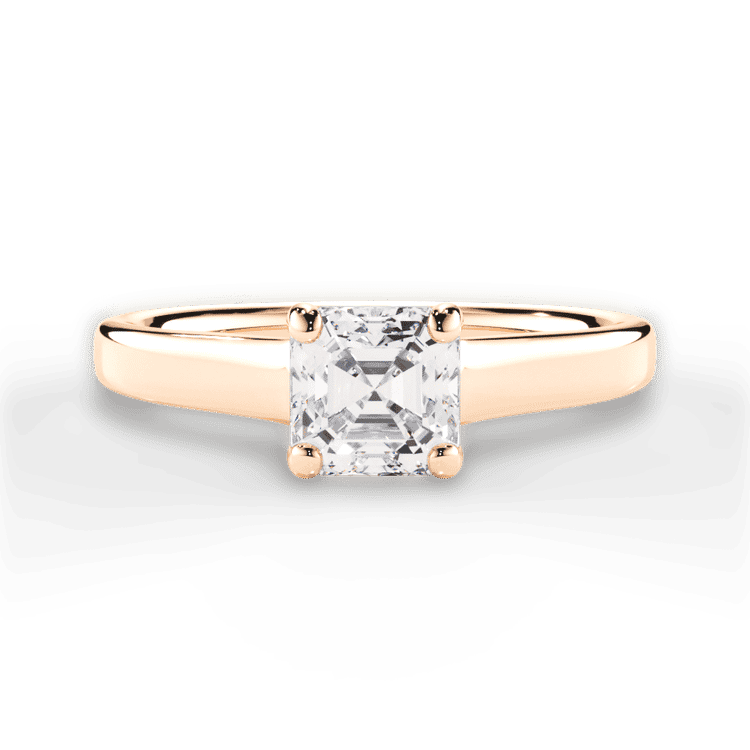 14kt Rose Gold/18kt Rose Gold/asscher/top sku 1ASZ1178