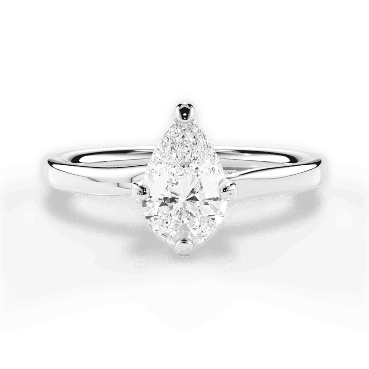 14kt White Gold/18kt White Gold/Platinum/pear/top sku 1PZ4765