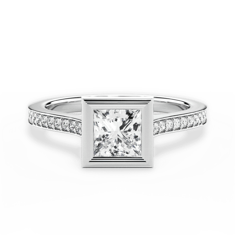14kt White Gold/18kt White Gold/Platinum/princess/top sku 1PCZ4725