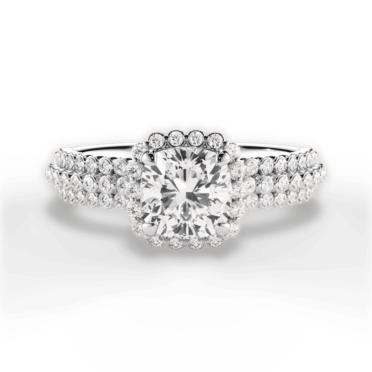 14kt White Gold/18kt White Gold/Platinum/cushion/top sku 1CUZ1506