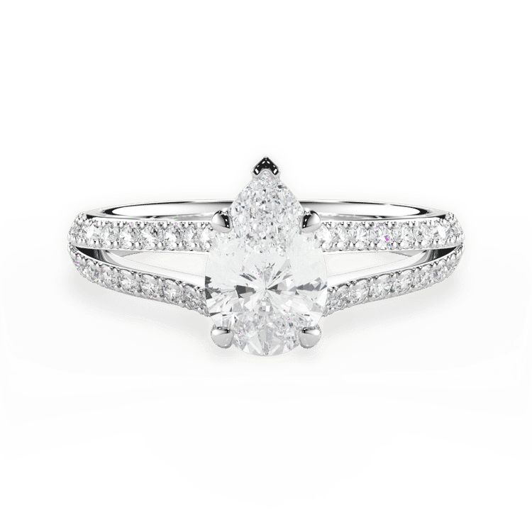 14kt White Gold/18kt White Gold/Platinum/pear/top sku 1PZ2488