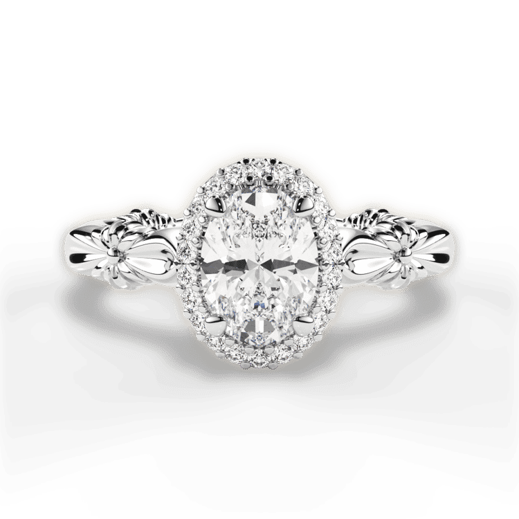 14kt White Gold/18kt White Gold/Platinum/oval/top sku 1OZ4723