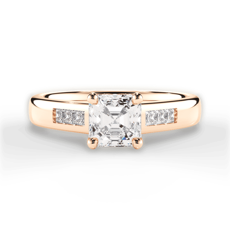 14kt Rose Gold/18kt Rose Gold/asscher/top sku 1ASZ1193